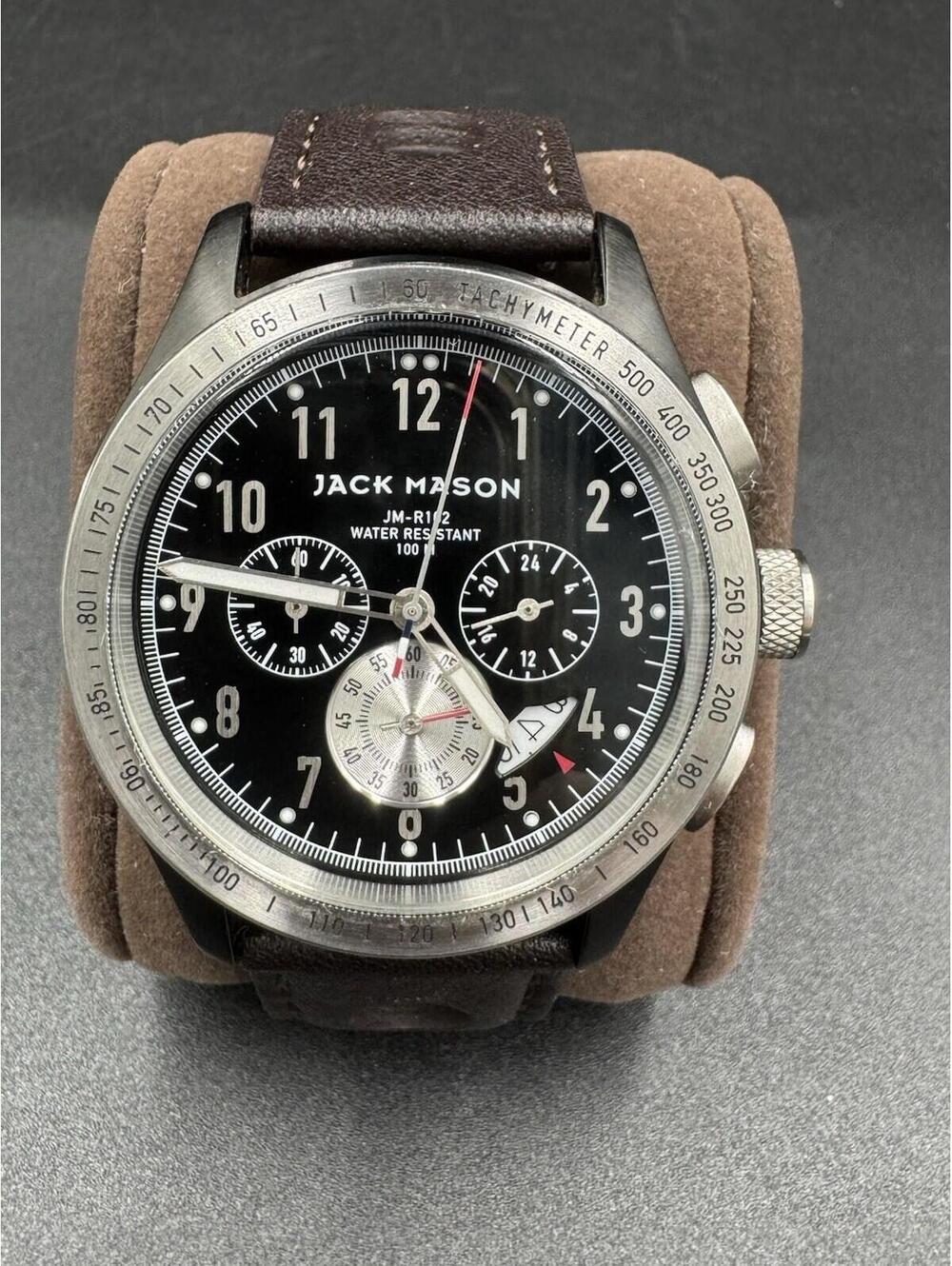 Jack Mason JM-R102-010 Men's Racing Chronograph Watch Japanese Movement Silver M